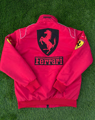 Embroidered Ferrari Premium Red Jacket