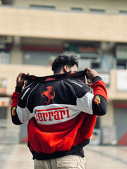 Embroidered Ferrari Premium three color jacket Unisex Oversize