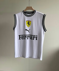 Ferrari white sleeveless shirt