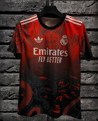 Real Madrid Red and Black dragon jersey