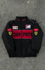 Embroidered Ferrari premium Black jacket Unisex Oversized