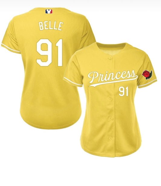 Princess yellow baseball jersey