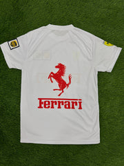 Ferrari White Shirt Premium Dry fit fabric