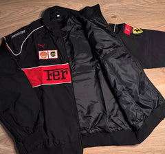 Embroidered Ferrari premium Black jacket Unisex Oversized