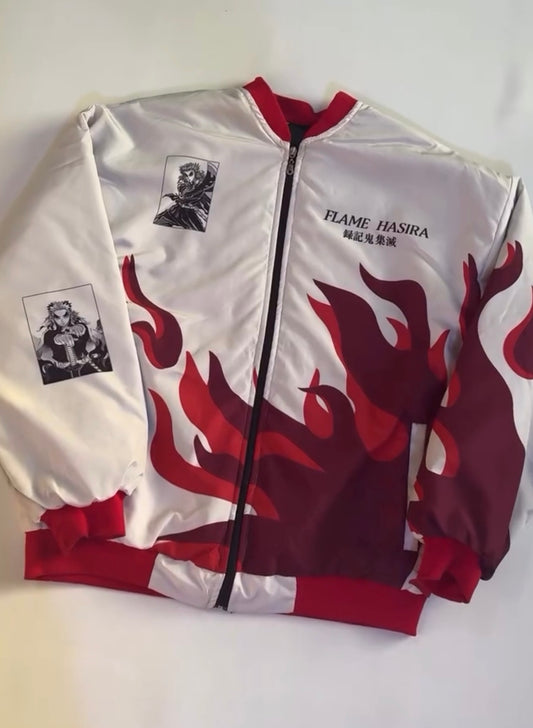 Flame Hasira white dragon jacket