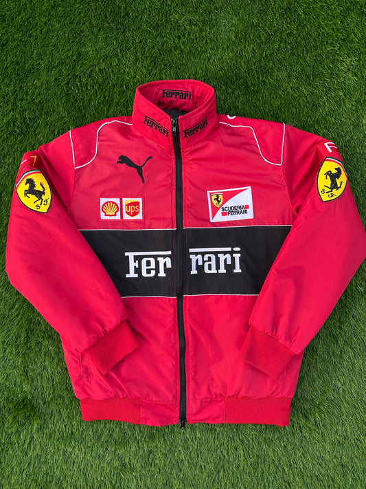 Embroidered Ferrari Premium Red Jacket