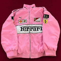 Pink Ferrari F1 Racing Jacket