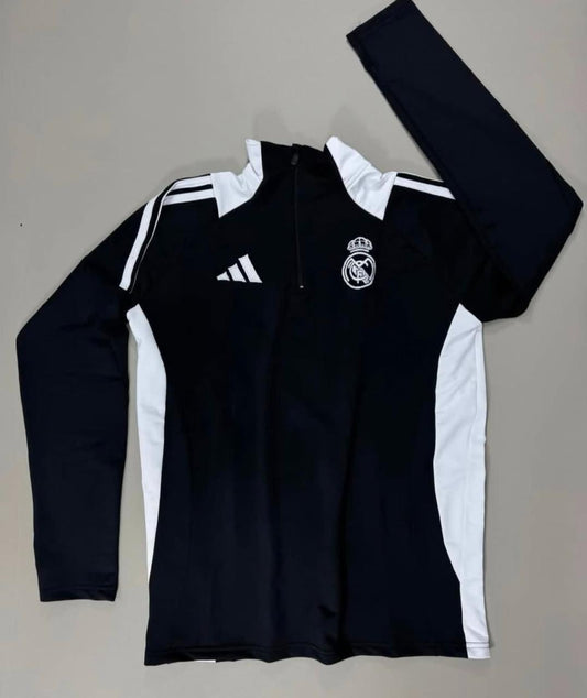 Real Madrid black zipper Football zipper
