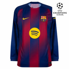 Nike Barcelona Home L/S Shirt 2025-2026 (Champions League Options)