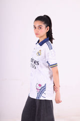 White dragon kitty realmadrid jersey