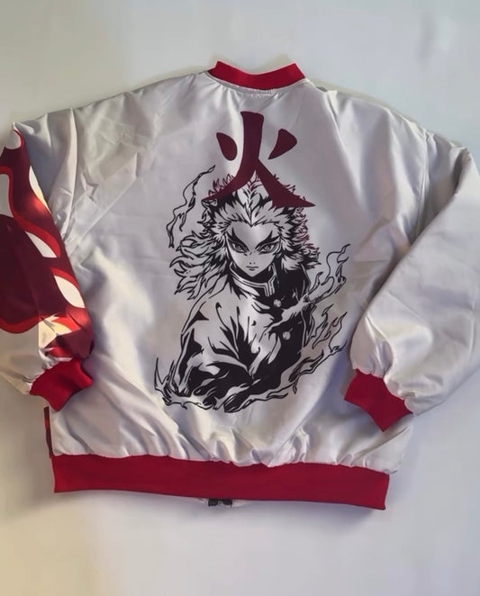 Flame Hasira white dragon jacket