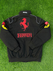 Embroidered Ferrari premium Black jacket