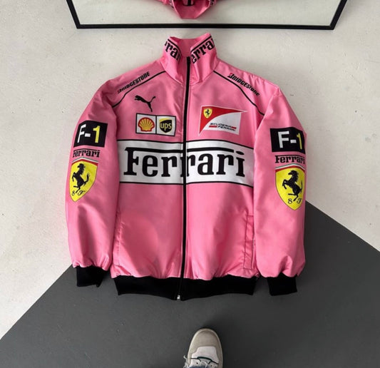 F1 Pink Ferrari Jacket