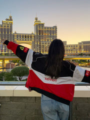 Embroidered Ferrari Premium three color jacket Unisex Oversize