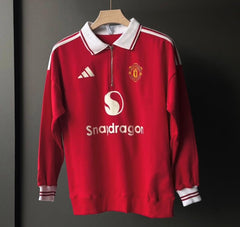 Manchester United Retro Half Zip Sweatshirt